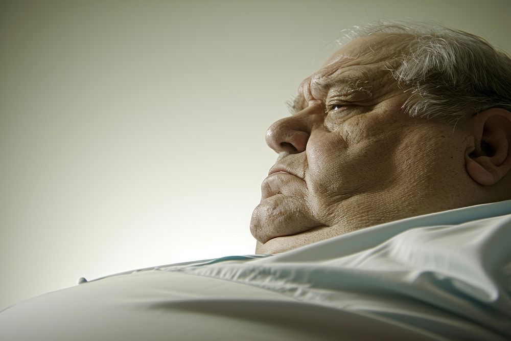Sleeping portrait adult man.