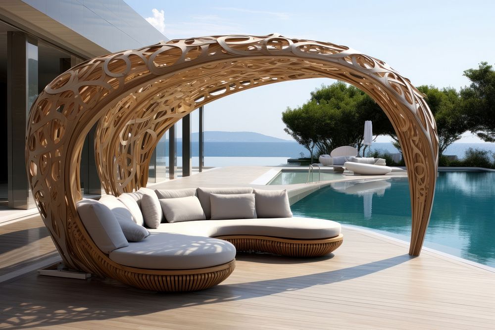 Furniture architecture outdoors luxury.