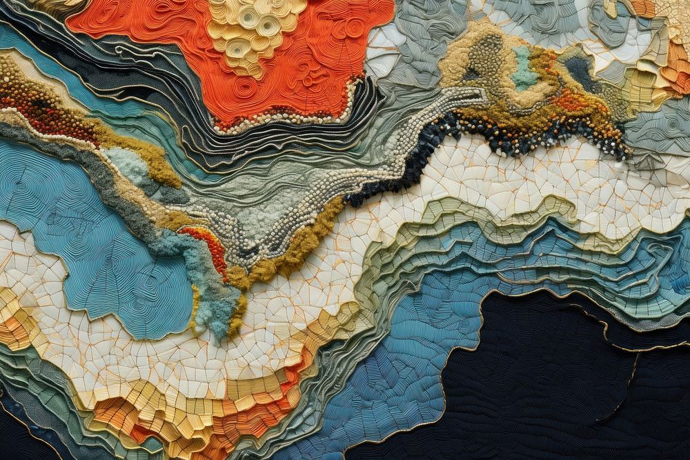 Archipelago textile pattern art.
