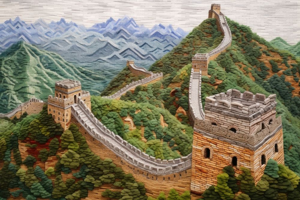 Great wall of China architecture creativity building.