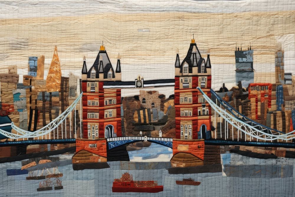 London bridge architecture landmark painting.