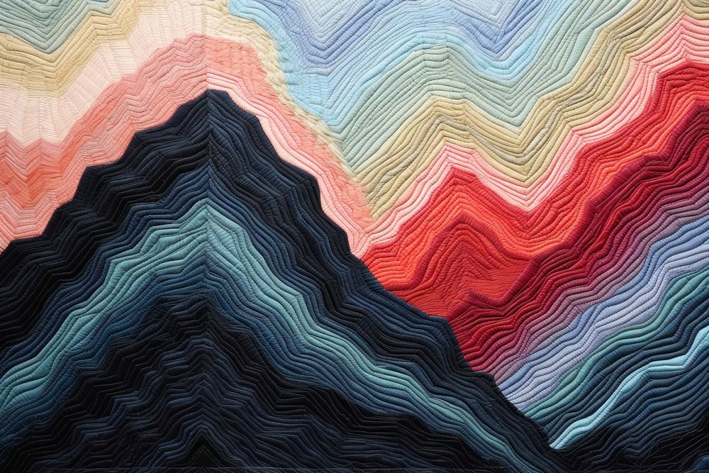 Zig zag pattern landscape textile texture.