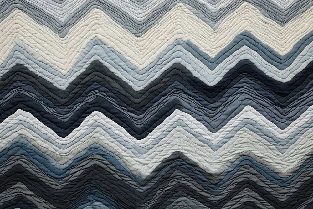 Zig zag pattern textile texture quilt.