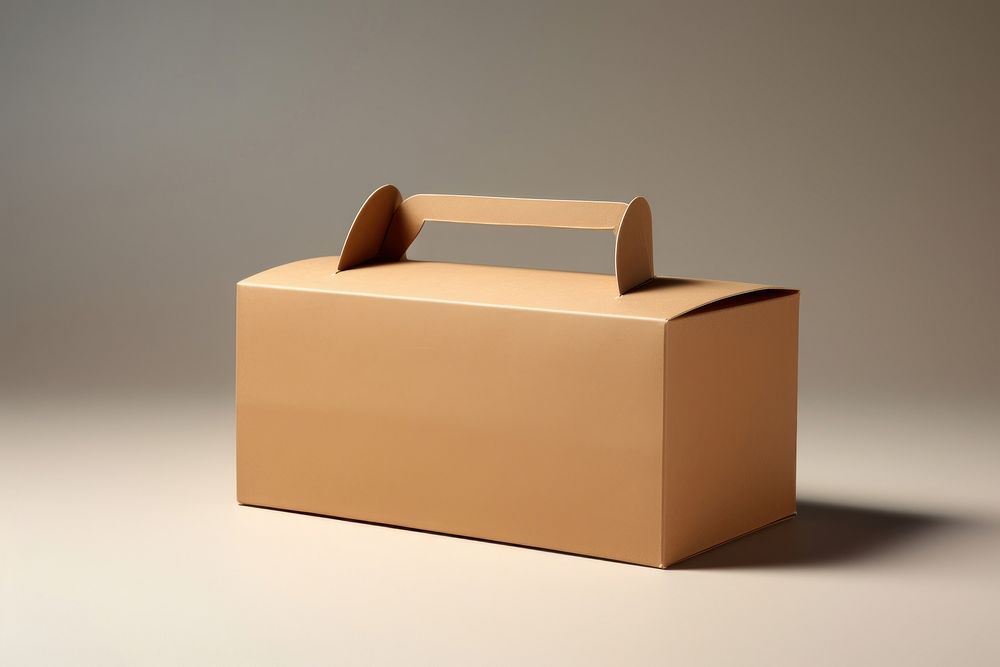 Box handle packaging  simplicity cardboard carton.