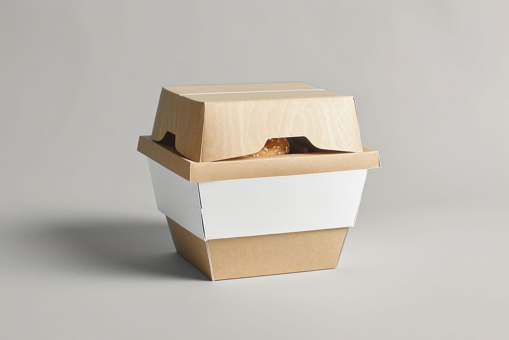 Food box packaging  cardboard carton studio shot.
