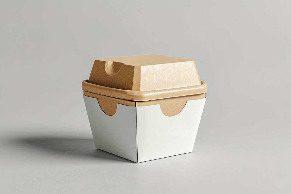 Food box packaging  carton architecture studio shot.