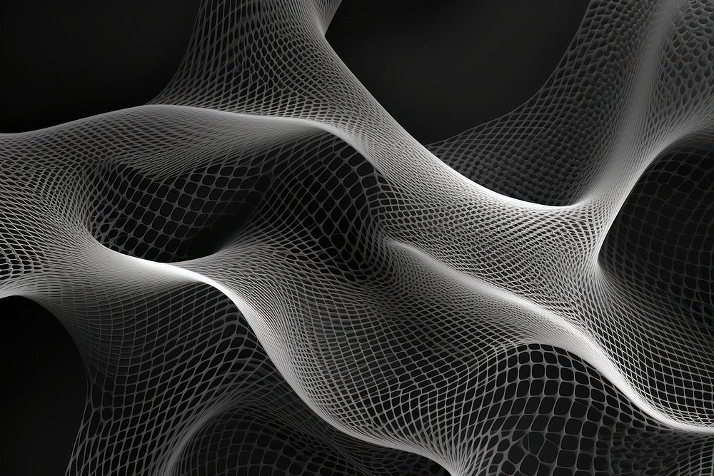 Abstract digital mesh pattern black backgrounds. AI generated Image by rawpixel.