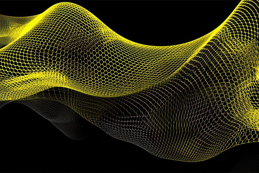 Abstract digital mesh pattern yellow backgrounds. AI generated Image by rawpixel.