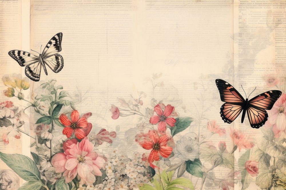 Butterfly backgrounds flower plant.