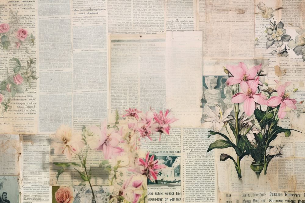 Family newspaper backgrounds flower.
