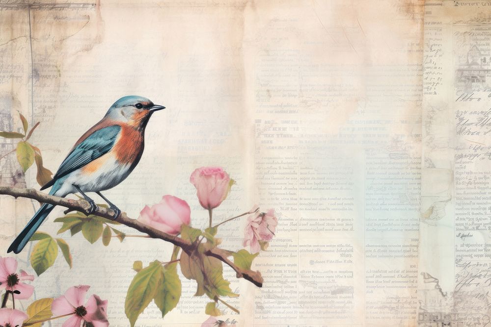 Bird painting animal paper.