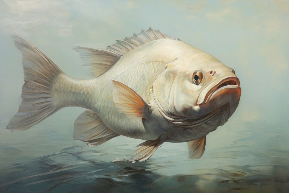 Fish painting animal underwater.
