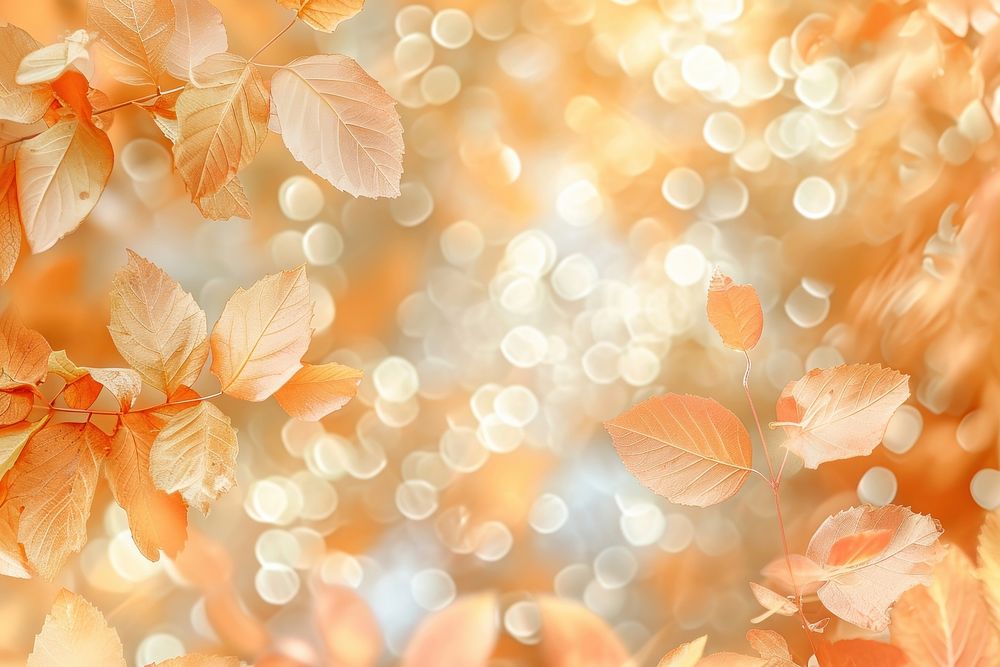 Autumn leaves pattern bokeh effect background backgrounds sunlight outdoors.