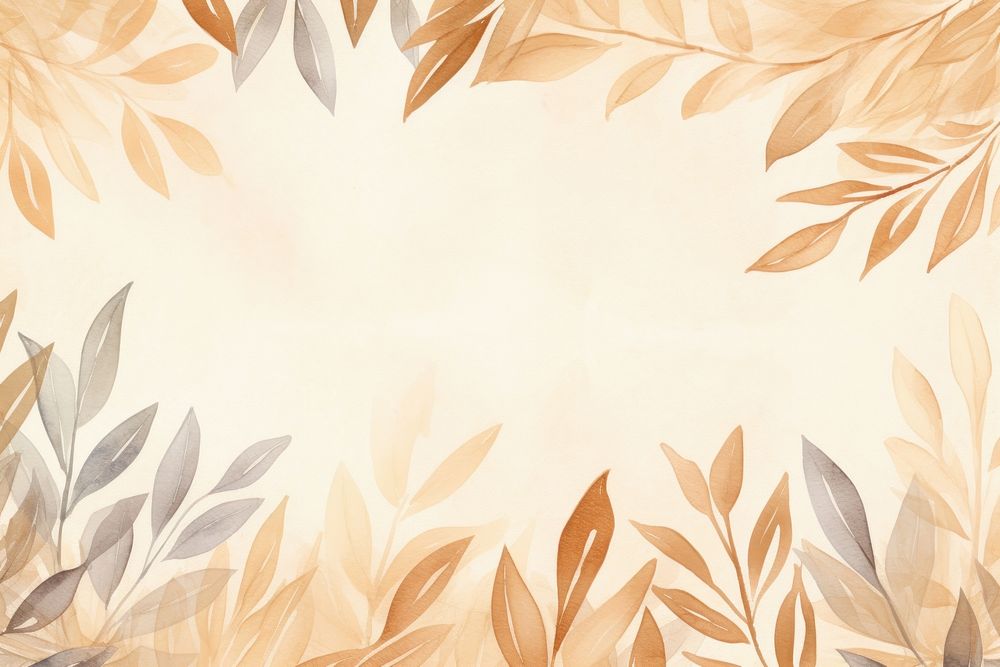 Leafy watercolor background backgrounds pattern abstract.