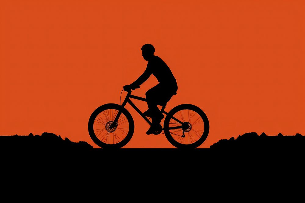 Bicycle silhouette vehicle cycling sports.