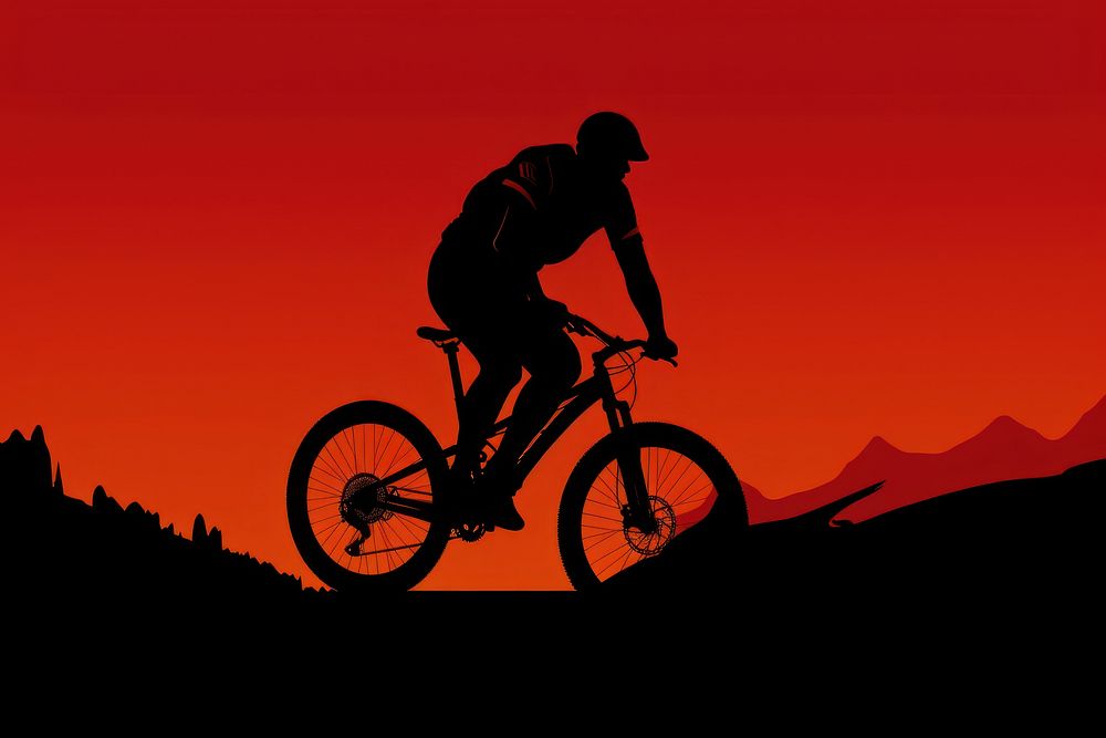 Bicycle silhouette vehicle cycling sports.