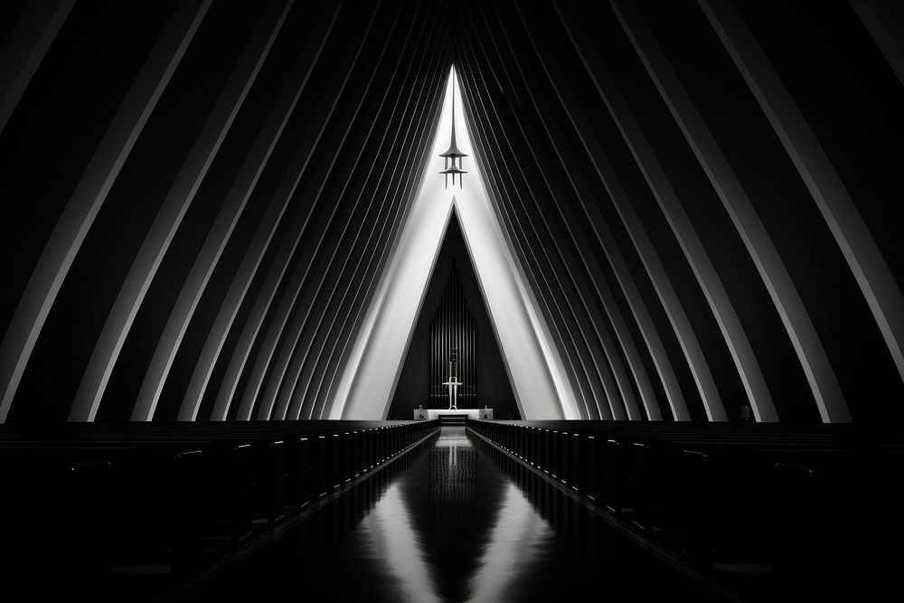 A church architecture building black.