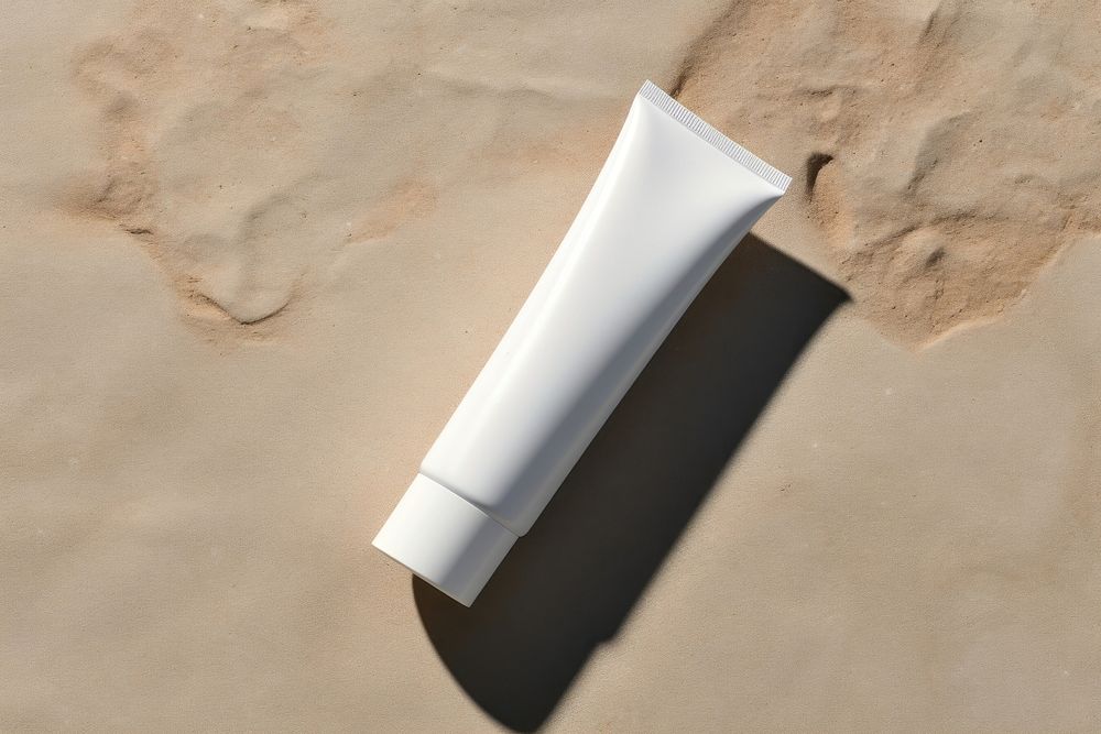 Blank white cosmetic tube packaging  cosmetics toothpaste sunscreen.