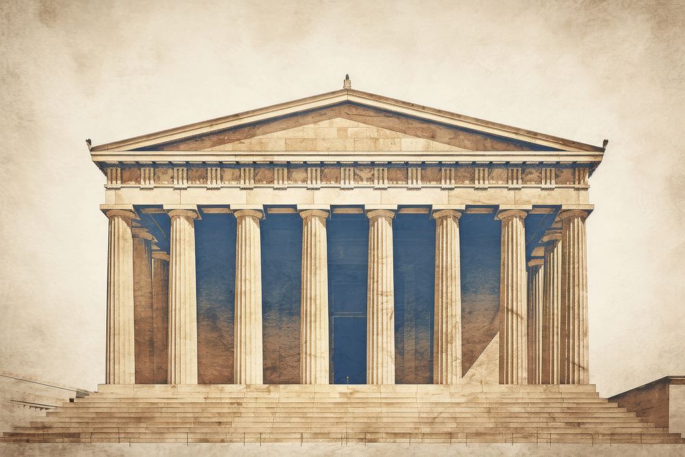 Greek architecture building column temple.