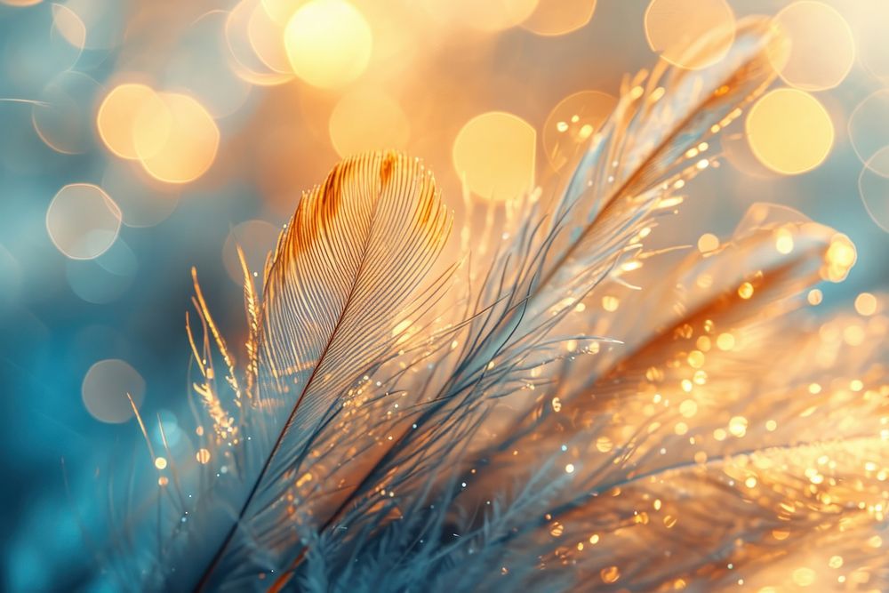 Feather pattern bokeh effect background backgrounds fireworks outdoors.