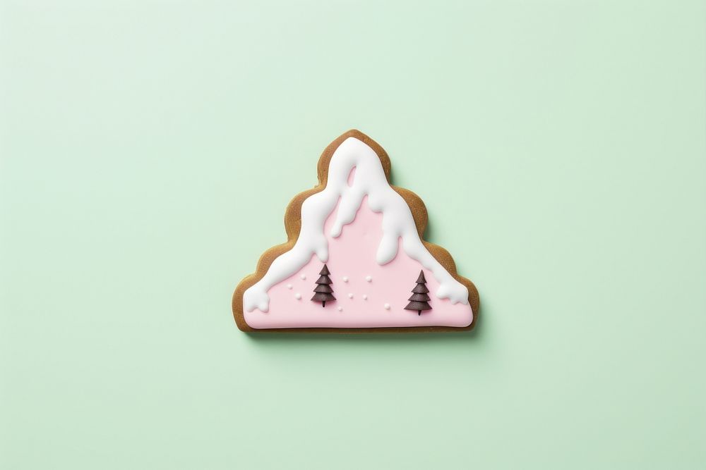 Mountain cookie icing dessert. AI generated Image by rawpixel.
