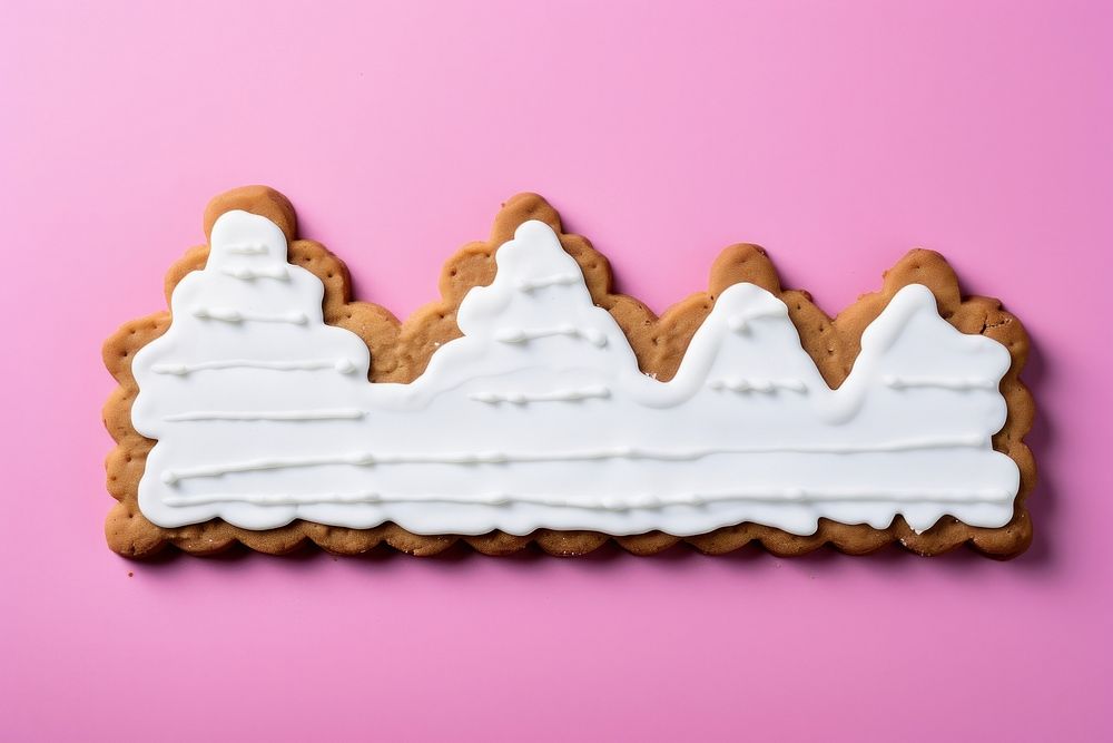 Mountain icing dessert cookie. AI generated Image by rawpixel.