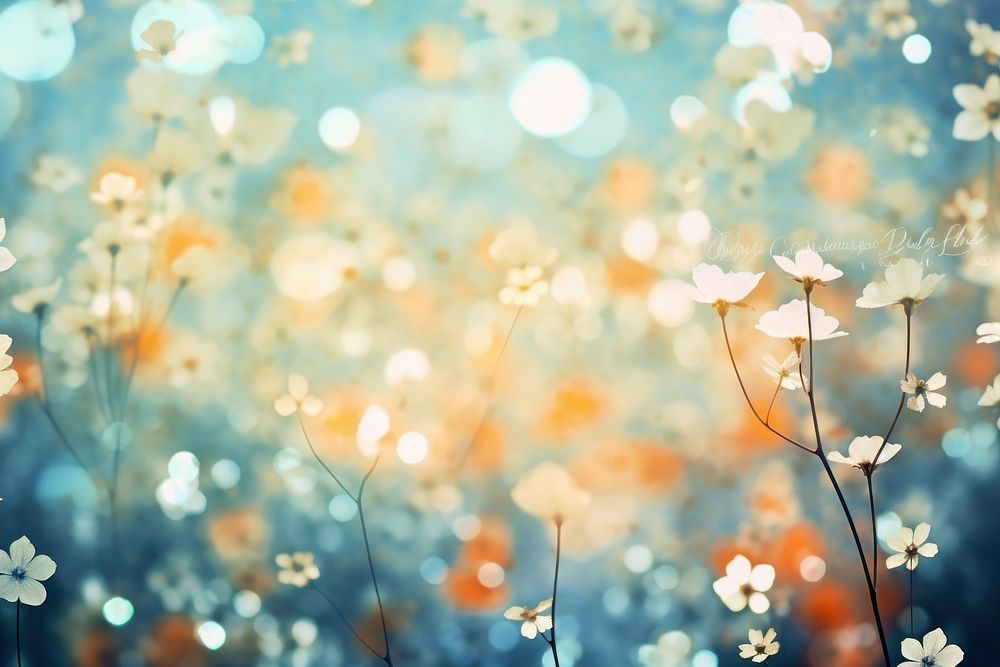 Flower pattern bokeh effect background backgrounds outdoors blossom.