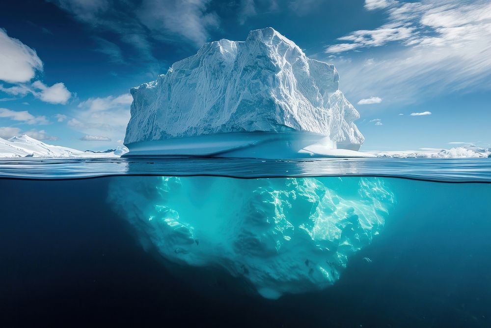 Iceberg And Underwater iceberg underwater | Free Photo - rawpixel