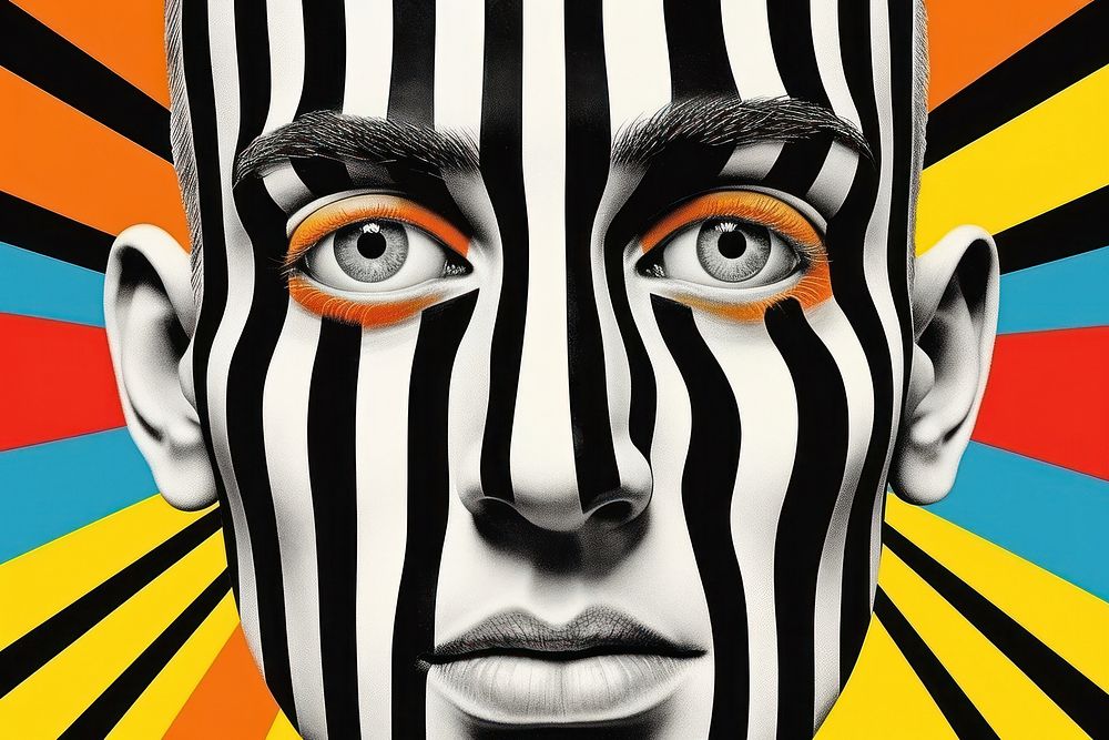 Art portrait zebra photography.