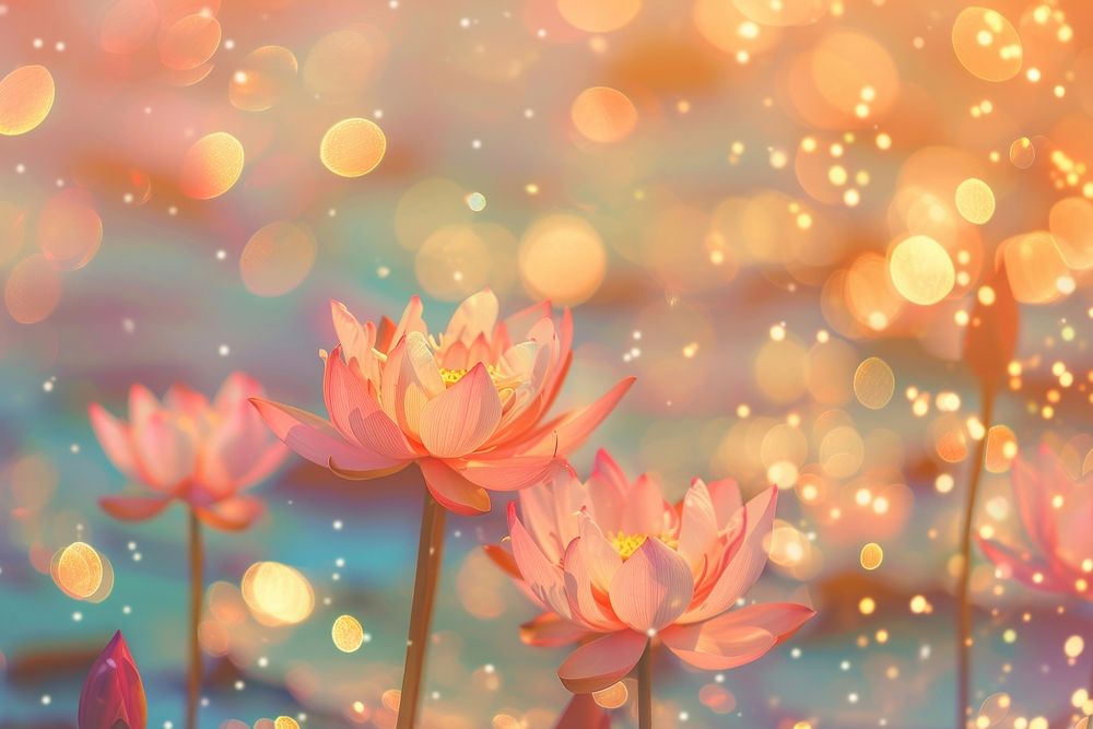 Lotus pattern bokeh effect background backgrounds outdoors blossom.