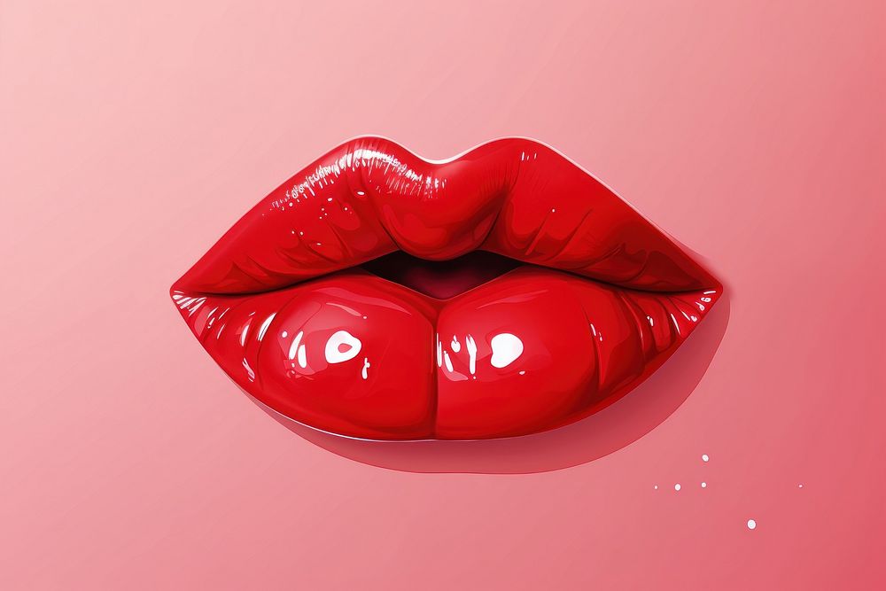 Lips with tongue out lipstick freshness cosmetics.