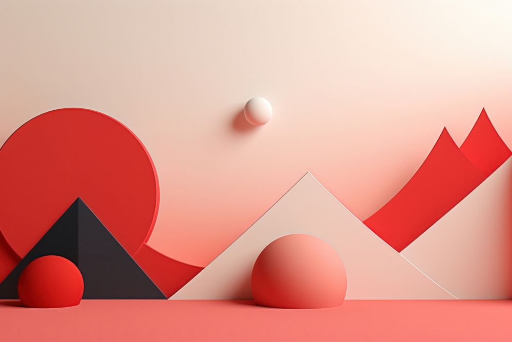 Memphis design of minimal 3d background art graphics triangle.