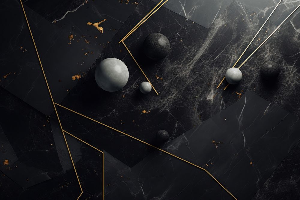 Memphis design of minimal black marble background blackboard astronomy universe.