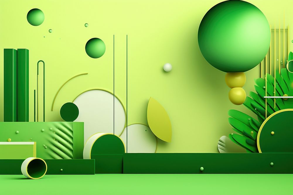 Memphis design of minimal green background art graphics baseball.