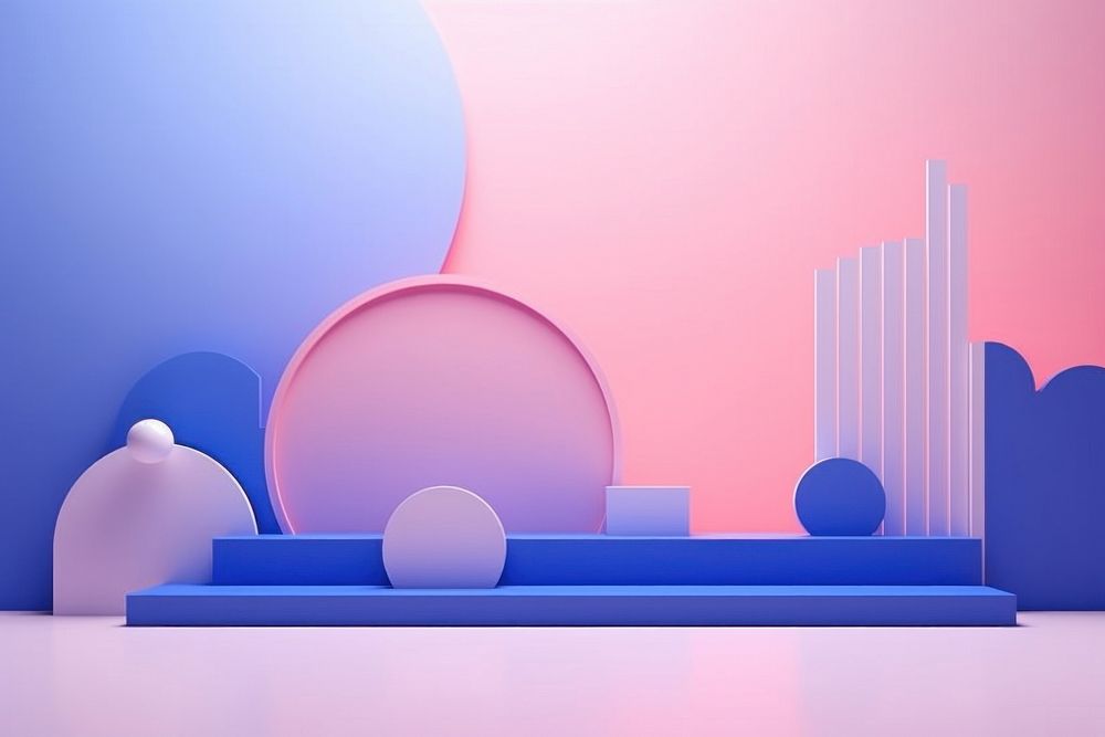 Memphis design of minimal ombre background art graphics sphere.