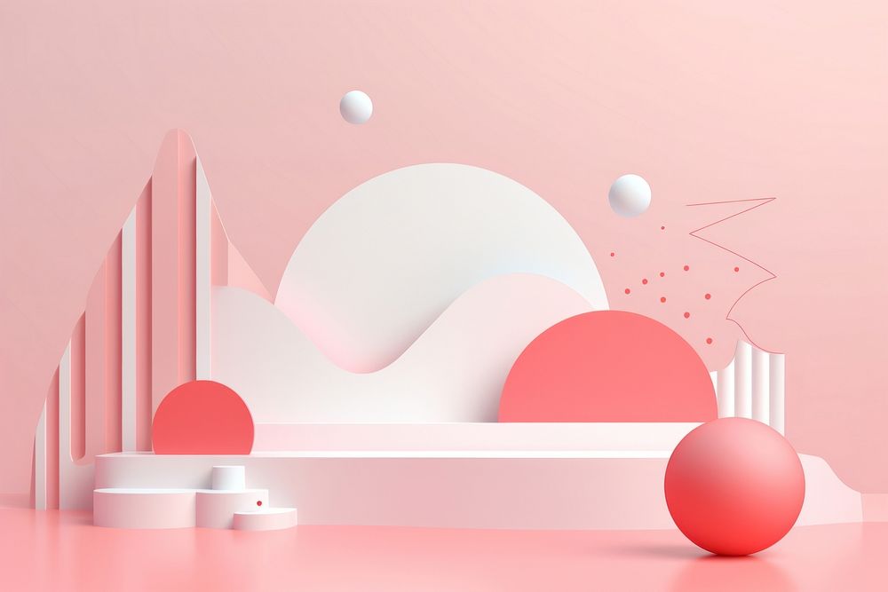 Memphis design of minimal pastel background art furniture graphics.