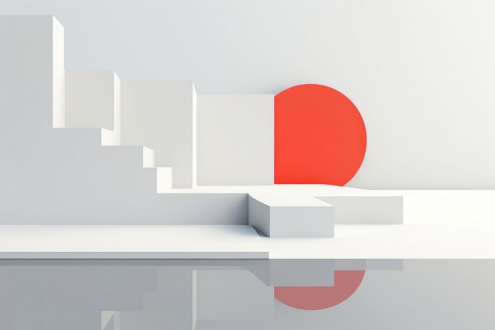  Abstract background architecture staircase wall. AI generated Image by rawpixel.