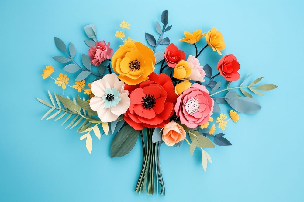 Minimal Collage Retro dreamy of bouquet art flower plant.