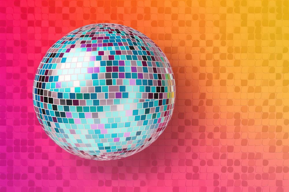 Minimal Collage Retro dreamy of disco ball astronomy sphere fun.