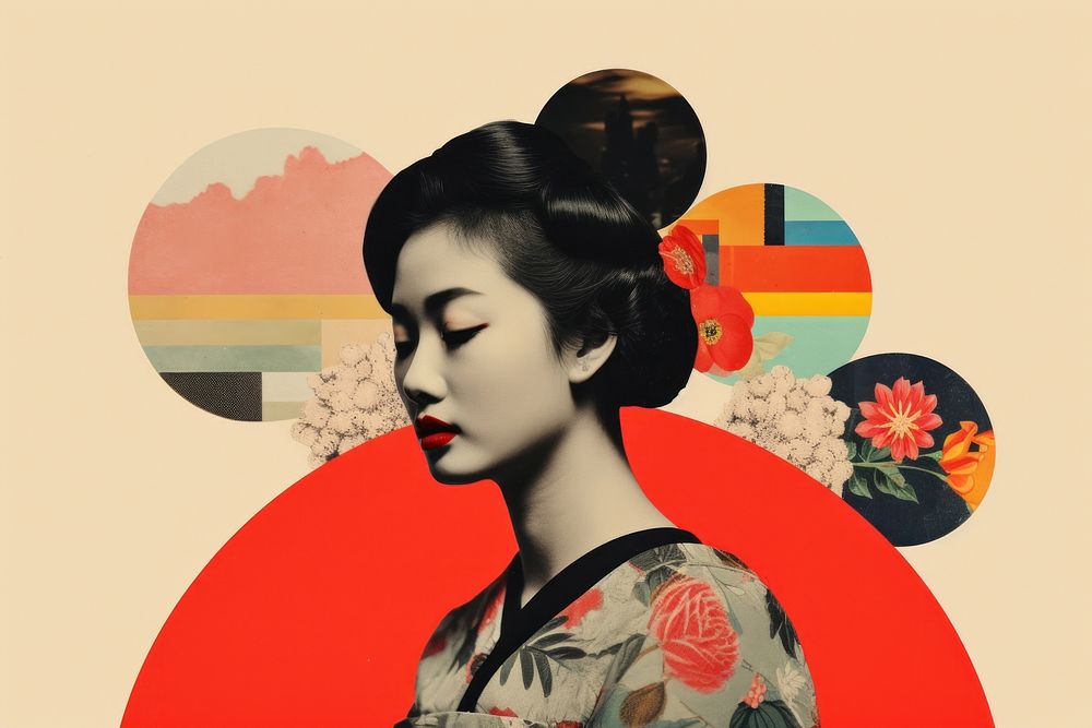 Maneast asian portrait fashion kimono.