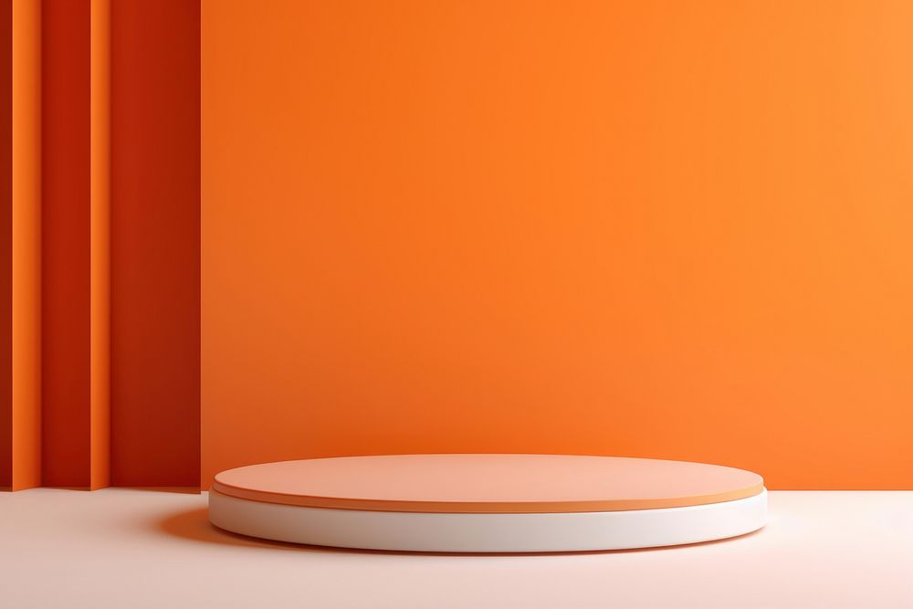 Orange abstract background furniture cosmetics absence.
