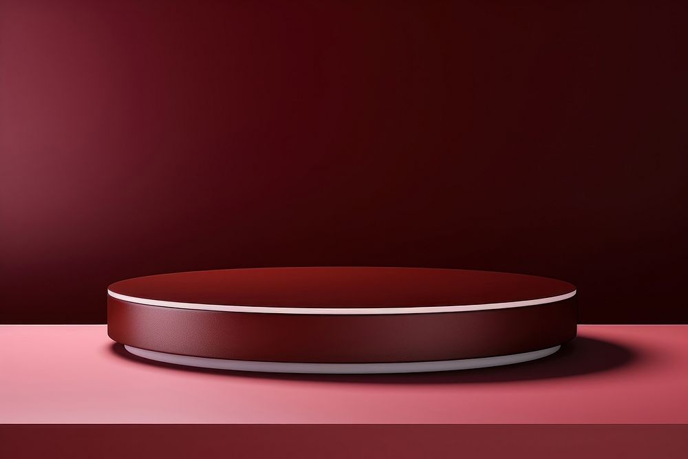 Luxurious maroon background table furniture lighting.