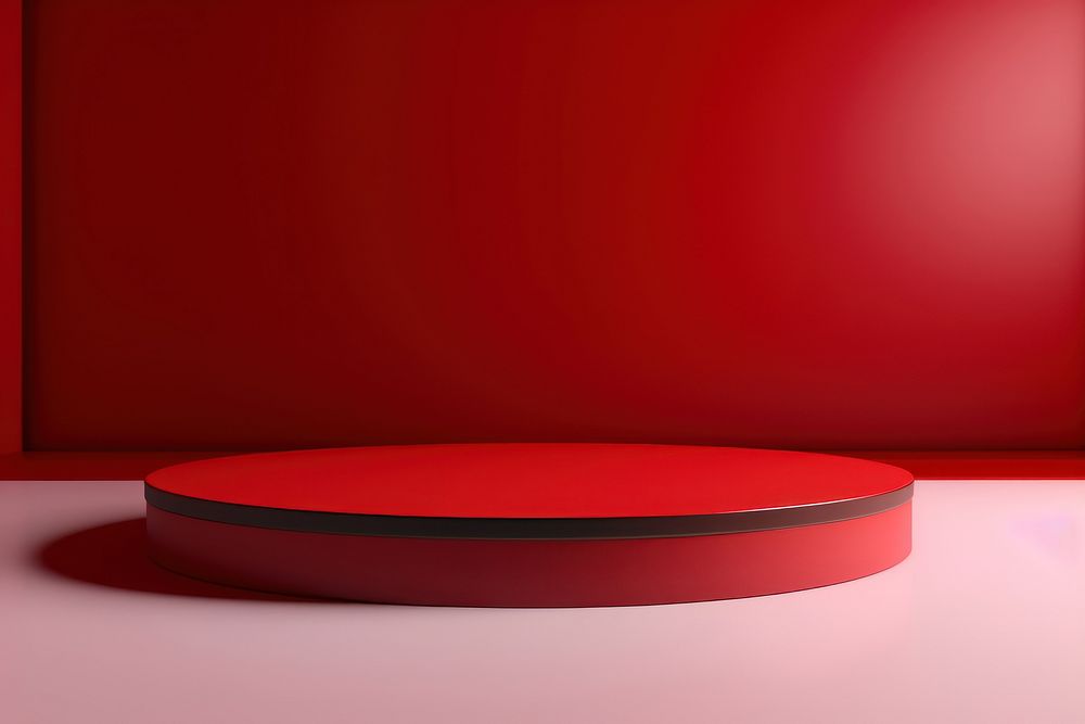 Red 3d background furniture absence pattern.