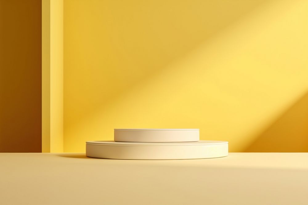 Light yellow studio background simplicity lighting molding.