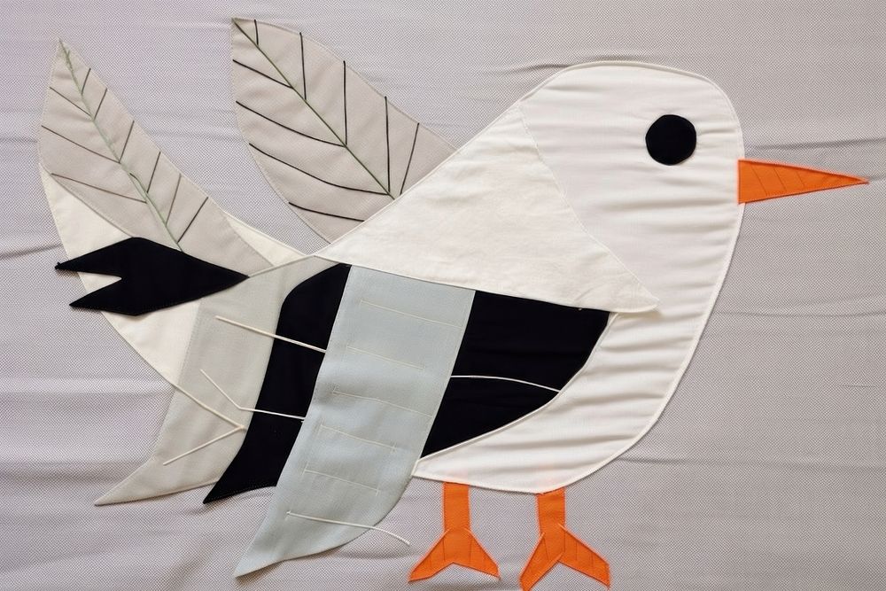 Simple abstract fabric textile illustration minimal of a bird art pattern animal.
