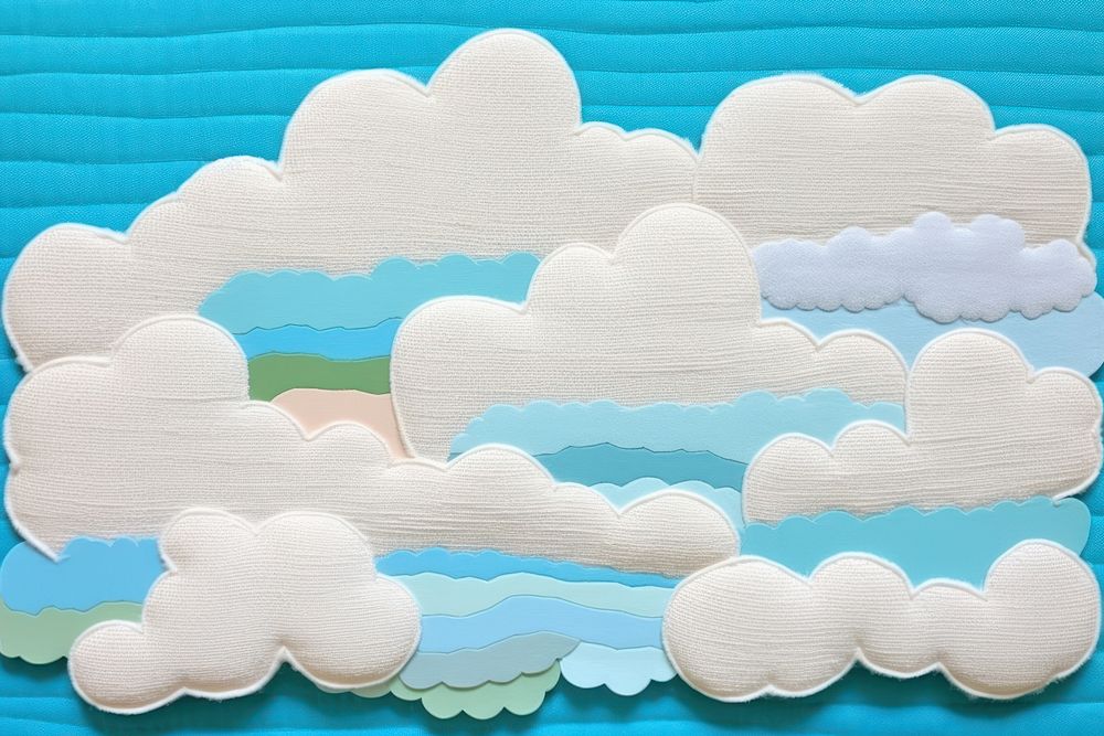 Simple abstract fabric textile illustration minimal of a cloud backgrounds outdoors creativity.