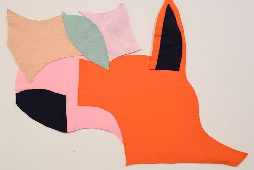Simple abstract fabric textile illustration minimal of a fox pattern art creativity.