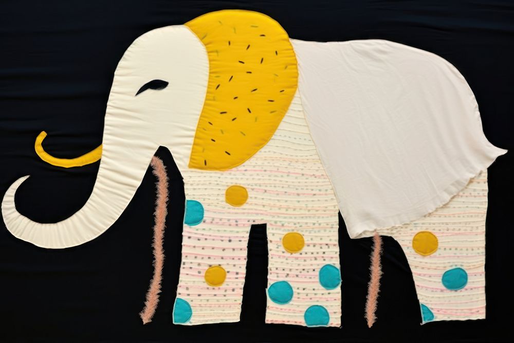 Simple abstract fabric textile illustration minimal of a elephant art pattern animal.