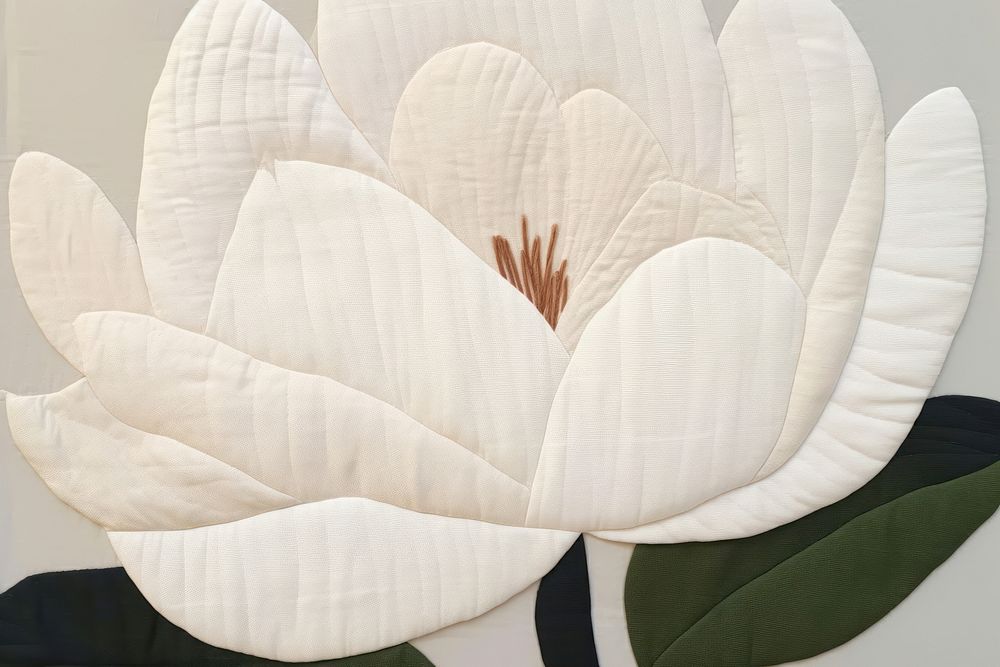 Simple abstract fabric textile illustration minimal of a flower petal plant art.