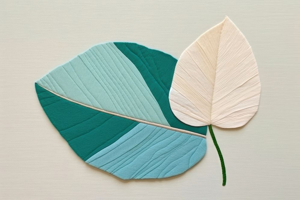 Simple abstract fabric textile illustration minimal of a leaf art plant creativity.